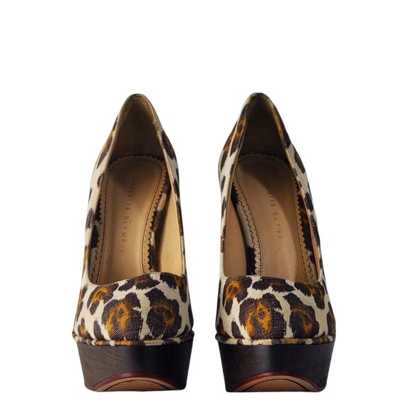Charlotte Olympia Leopard Print Dolly Pumps - Picture 3 of 6